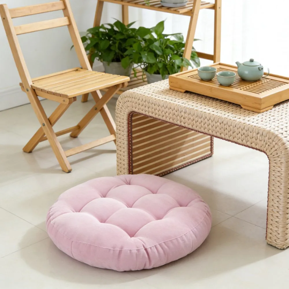 Gift Pink Large Floor Seat Pillow Round Cushion Seating for Adults Kids Tufted Thick Meditation Cushion Yoga Tatami Fireplace 방석