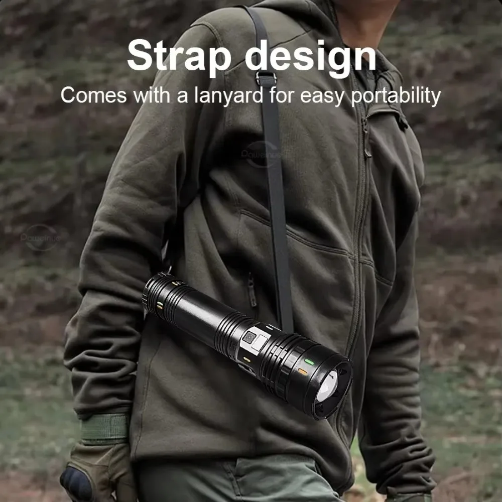New Super Powerful LED Flashlights Waterproof Versatile Torch Lantern Rechargeable Lighting Tools for Outdoor Fishing Camping