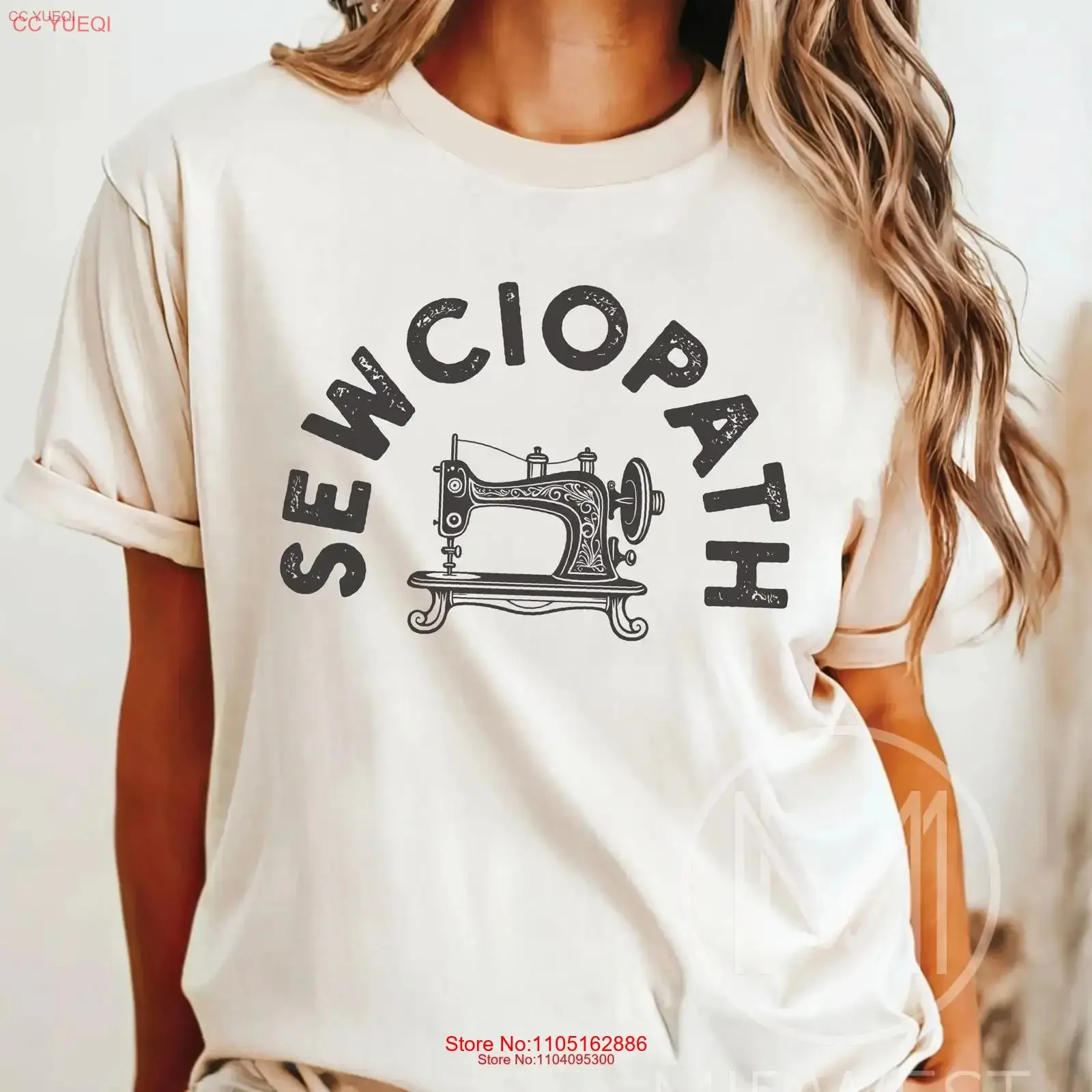 

Футболка Sewciopath, забавная футболка для шитья для Sew Lover для канализационных квилтеров, винтажная, слегка повседневная, растянутая, с графикой