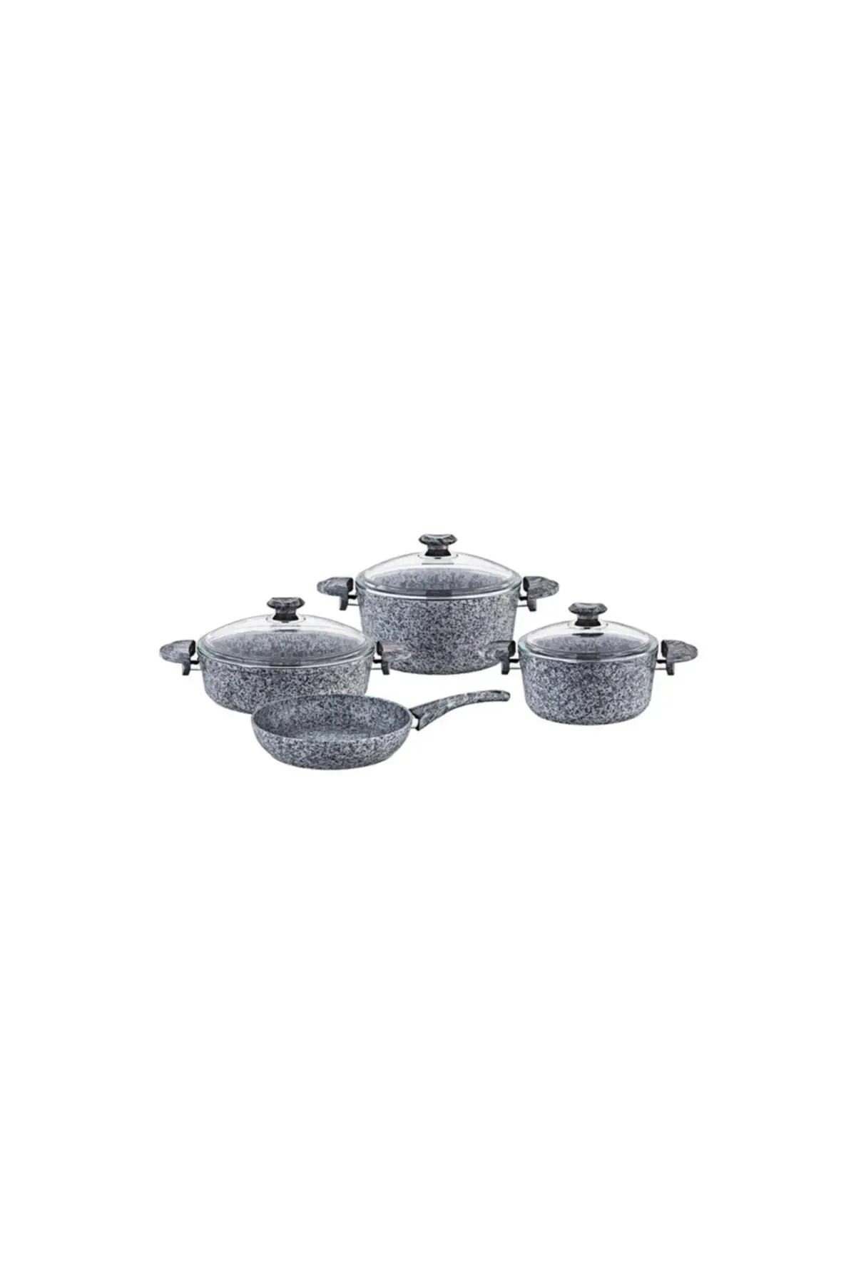 

DOLBOVI 7 piece Cook Stone granite Cookware Set gray Cookware Set