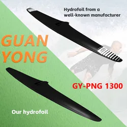 Aerofoil de fibra de carbono personalizable, hoja grande de GY-PNG1300 hidrolámina de 1700sqcm, ala frontal, deportes acuáticos, surf, incluye bolsa