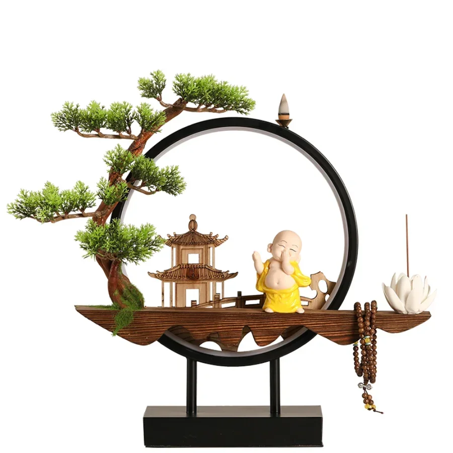 Decoration Incense Burner Ornament Ceramic Luxury Lotus Incense Burner Porcelain Oriental  Yoga Light Encensoir Zen Garden