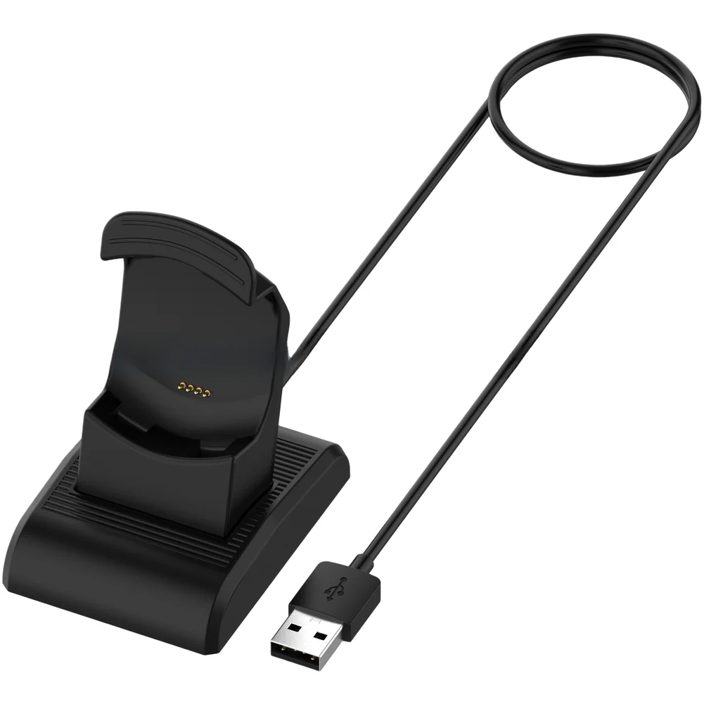 Black T-Shaped ABS Charger Dock For TecTecTec ULT-G Golf Watch - 1 Meter Cable Length Supports Flexible Placement And Charging