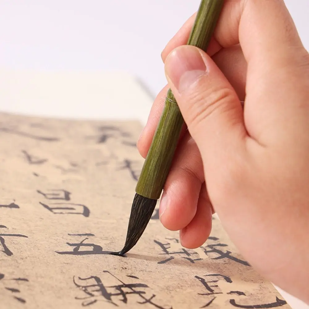 

Кисть для каллиграфии и живописи из волчьего волоса, древняя китайская, для масляной живописи, акварели, письма и рисования на дереве, художественная кисть для художников