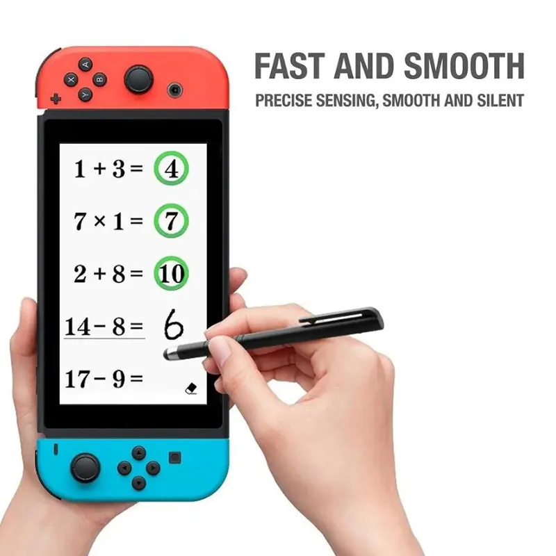 10 pz/lotto penna Touch Screen stilo universale per Nintendo Switch NS Tablet telefono con Clip penna testa penna in Silicone ad alta sensibilità