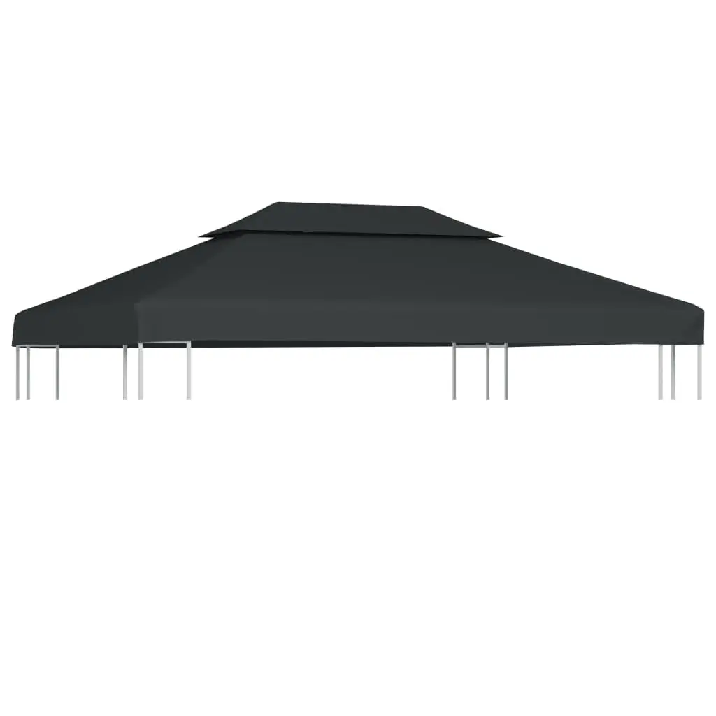 2-Tier Gazebo Top Cover Garden Patio Balcony Outdoor Replacement Sun Shelter Gazebo Roof Sunshade 1 oz/ft² 13.1'x9.8'