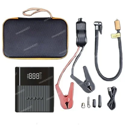 6-In-1 Function Portable Car High Power Jump Starter Battery Pack with Air Compressor