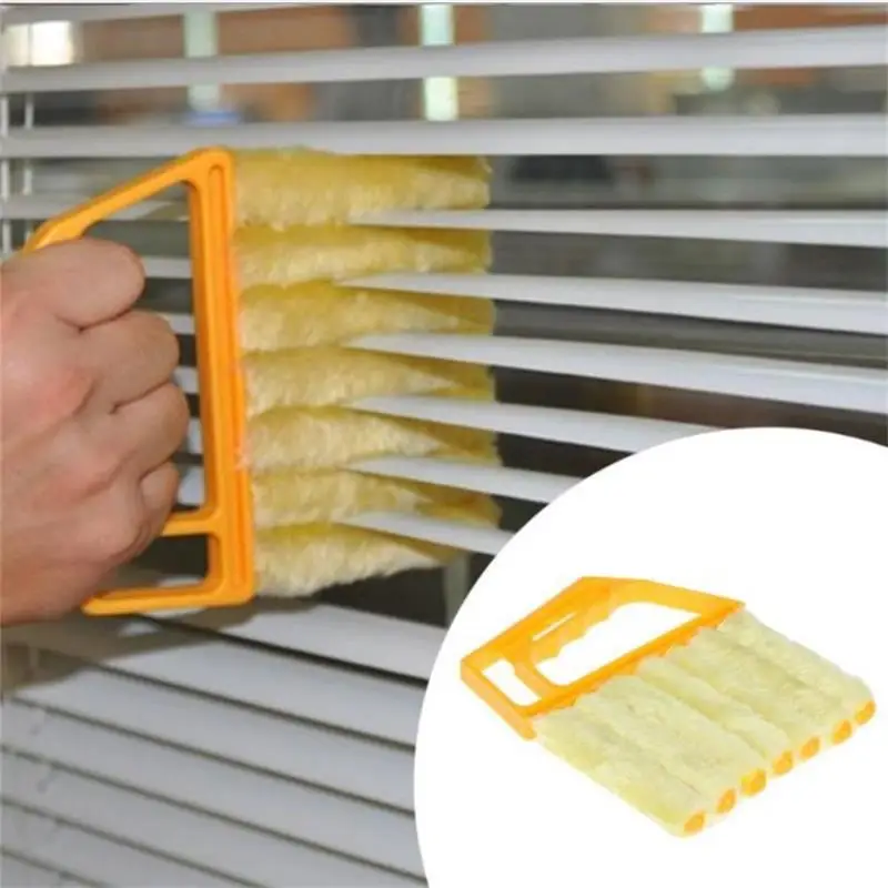 

New Convenient Yellow Louver Curtain Cleaning Brush Cleaning Brush Detachable Cleaning Brush Cleaning Vent Brush Window Cleaner