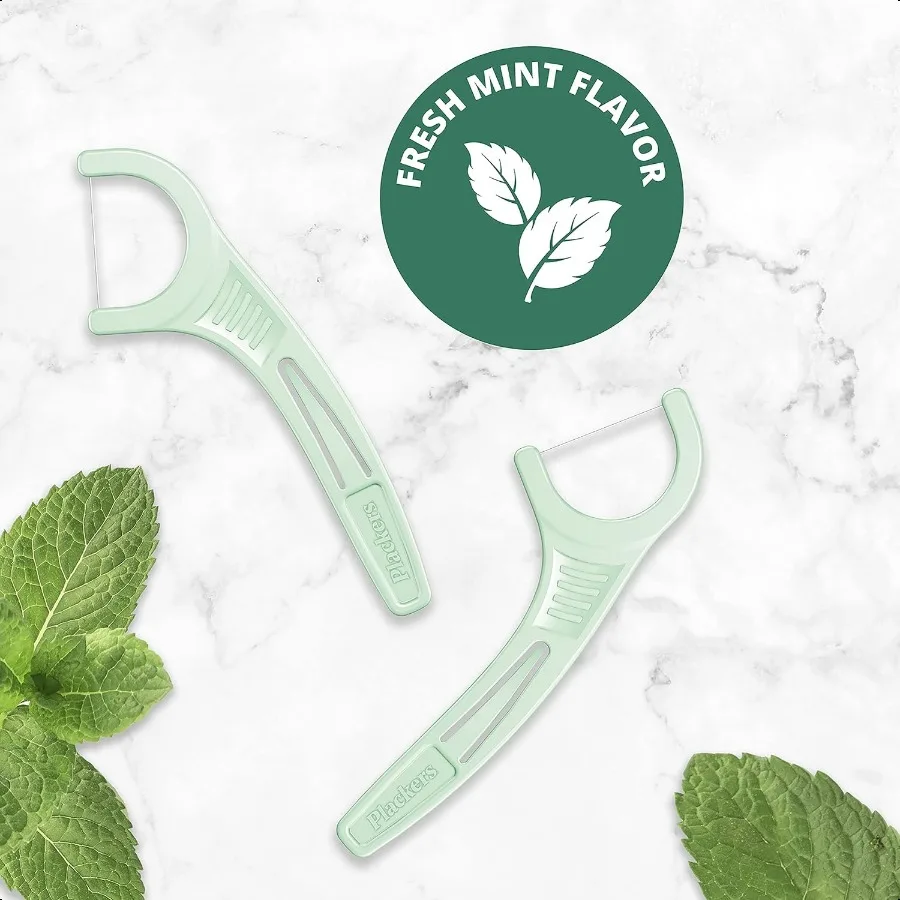 플래커스 마이크로 민트 치실 여행용 팩, 휴대용 사이즈, 간편 보관, 이동 중에도 가능한 치과 관리, 상쾌한 민트향, 12개입