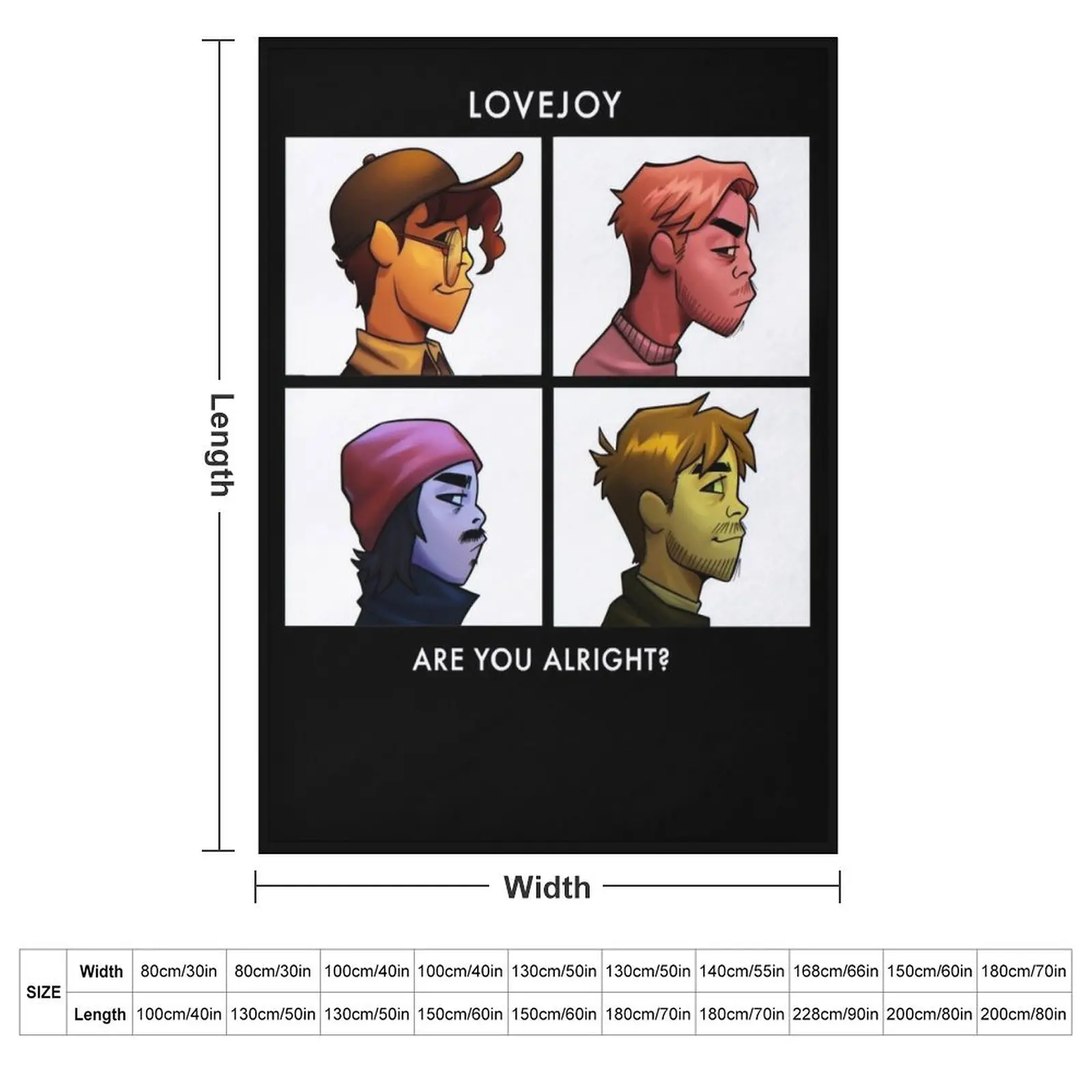 lovejoy band tshirt - lovejoy band hoodies - lovejoy band sticker Throw Blanket