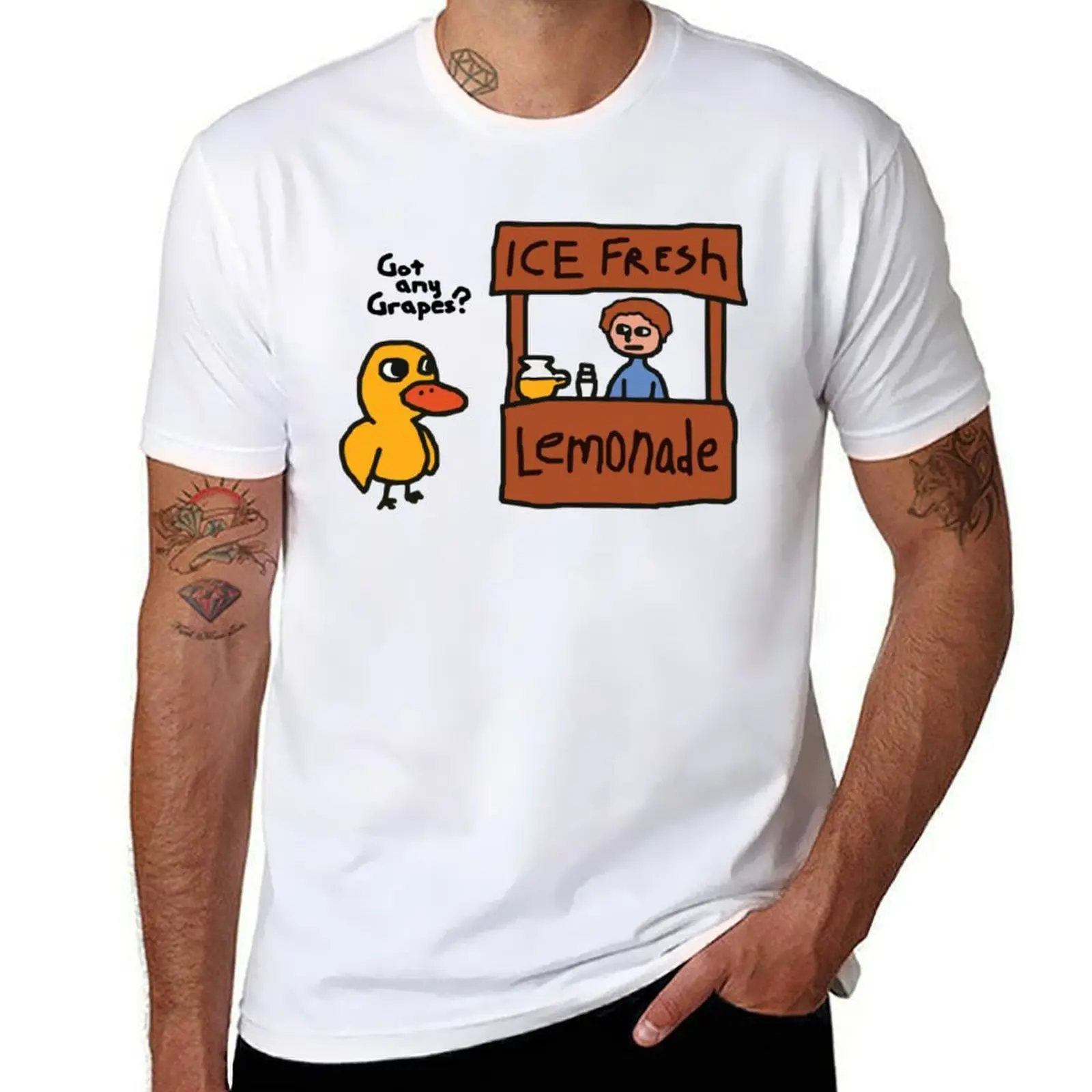

Duck Song,Got Any Grapes T-Shirt Big and Tall Loose Fit T-Shirt