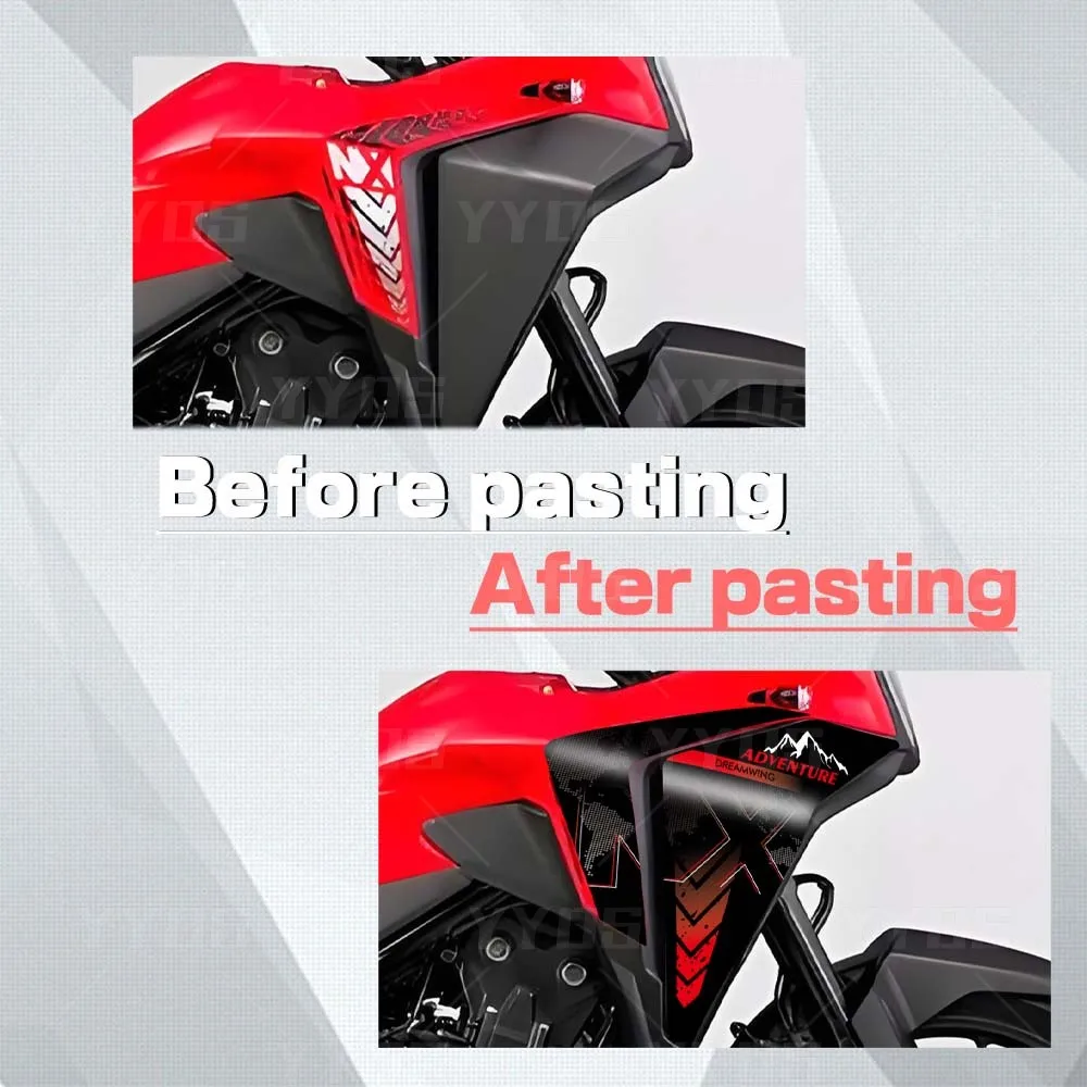 ل NX400 NX 500 nx400 NX500 دراجة نارية الجسم الجانب لوحة هدية حامي ملصق مقاوم للماء المضادة للخدش أعواد تزيين