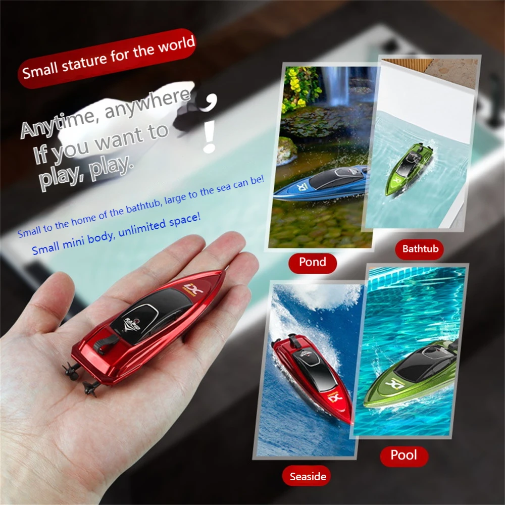 Children's toys mini remote control boat water speedboat electric model can be launched into the water children's gift