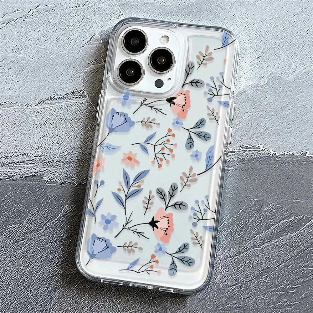 

Colorful Flowers Case For iPhone 16 15 14 Pro Max Cases 13 12 11 XS MAX XR X 7 8 Plus SE 2020 2022 Shockproof Soft Cover Case