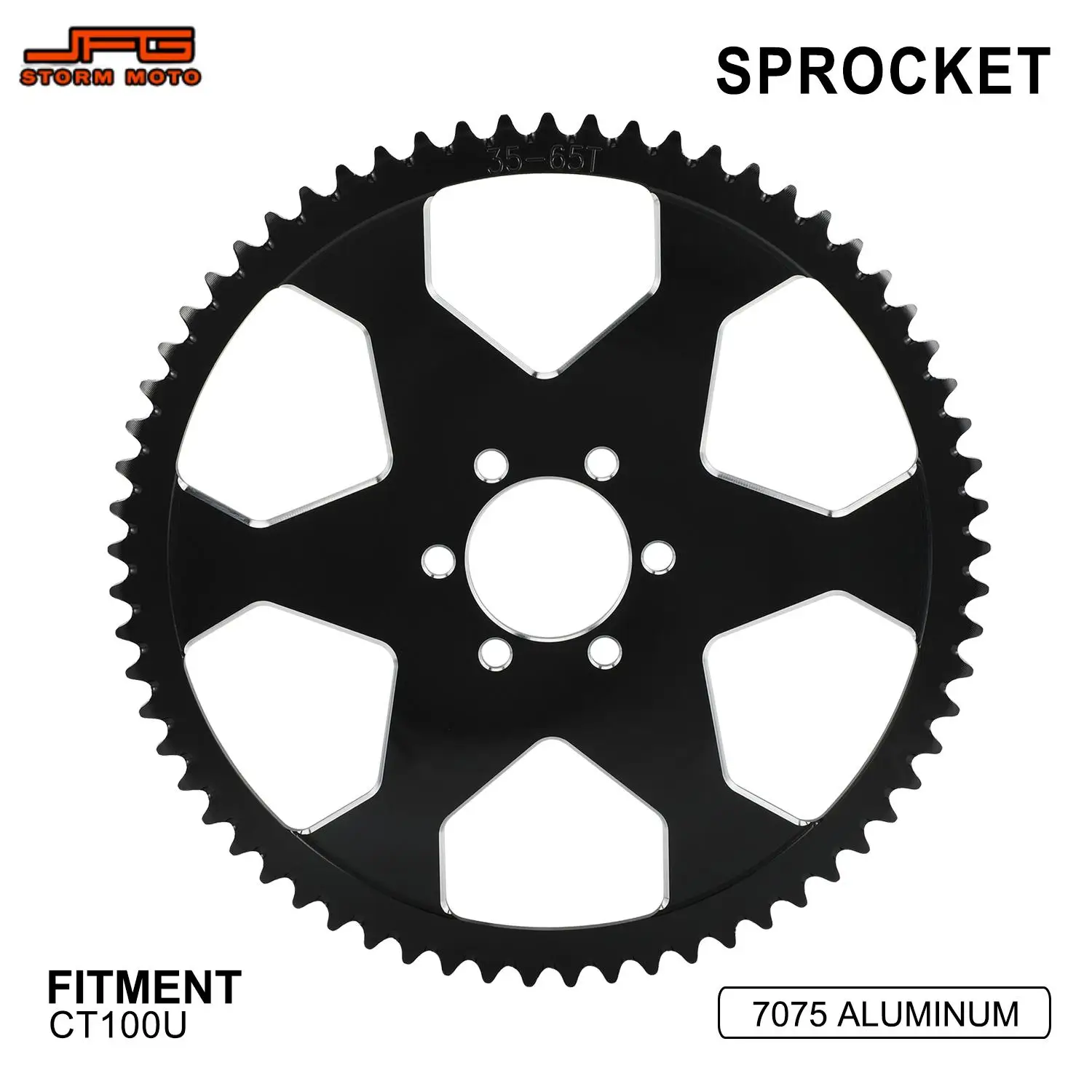 Motorcycles Accessories Chain Sprocket 35 chain 65T Aluminum 7075 For Coleman CT100U Replacement Parts Electric Dirt Pit Bike