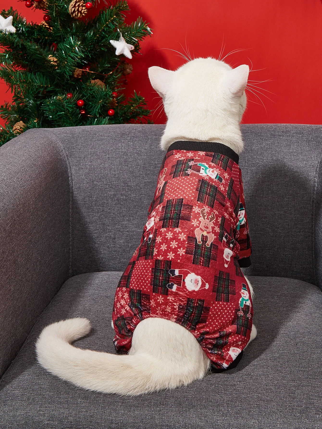 Pet Dog Jumpsuit  Soft Santa Claus and Elk Dog Clothes Dog Pajamas Costumes  Puppy Dog Cat Warm Apparel Christmas Holiday in Win