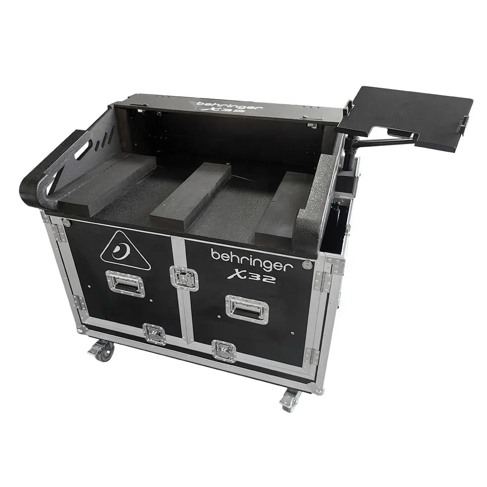 Customized Behringer X32 Hydraulic Flight Case With Laptop Stand Outdoor Live Show Digital Mixer Portable Flight Case