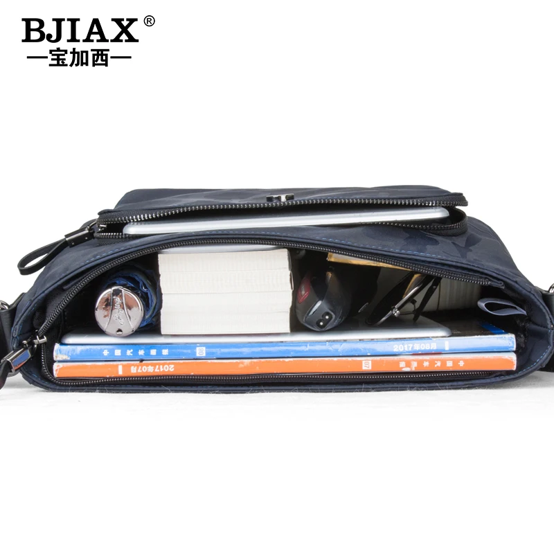 BJIAX New Large Capacity Men Bag Shoulder Bag Crossbody Bag A4 Canvas Oxford Cloth Horizontal Sports Backpack