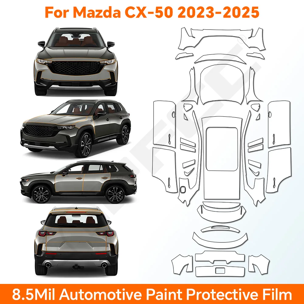 

TPU For Mazda CX50 CX-50 2023-2025 Paint Protection Film Clear Bra Car Body Anti-Scratch Pre-cut PPF Invisible Resistant Cover