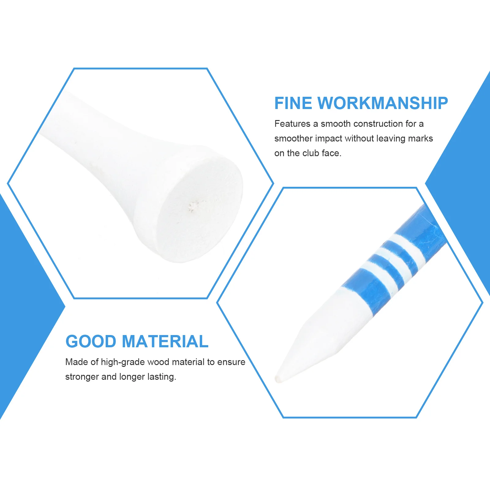 

50pcs Golf Tees Wooden Golfs Pegs Low Friction Professional Golfing Spikes Golf Ball Holders Outdoor Indoor Practice