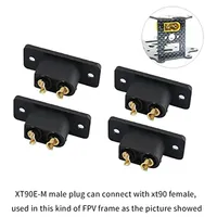 5PCS Amass Black Plug XT90E-M Battery Plug Gold-Plated Male Connector DIY Connecting Parts for RC Racing Drone Accessories