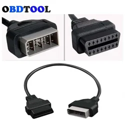 14pin To OBD2 16 Pin Convert Socket for Nissan 14Pin Cable Car Diagnostic Connector for Nissan 14 Pin 16Pin OBD OBDII Adapter