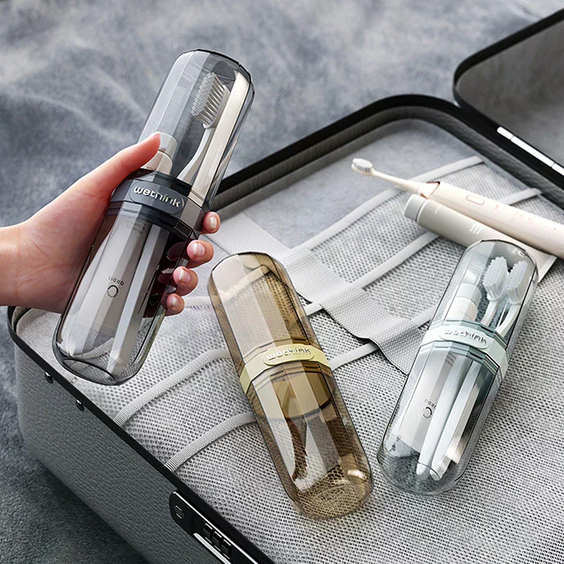 1PC Toothbrush Storage Box Portable Mouthwash Cup Toothpaste Storage Box Toiletry Set Travel Supplies Portable Toothbrush Cup
