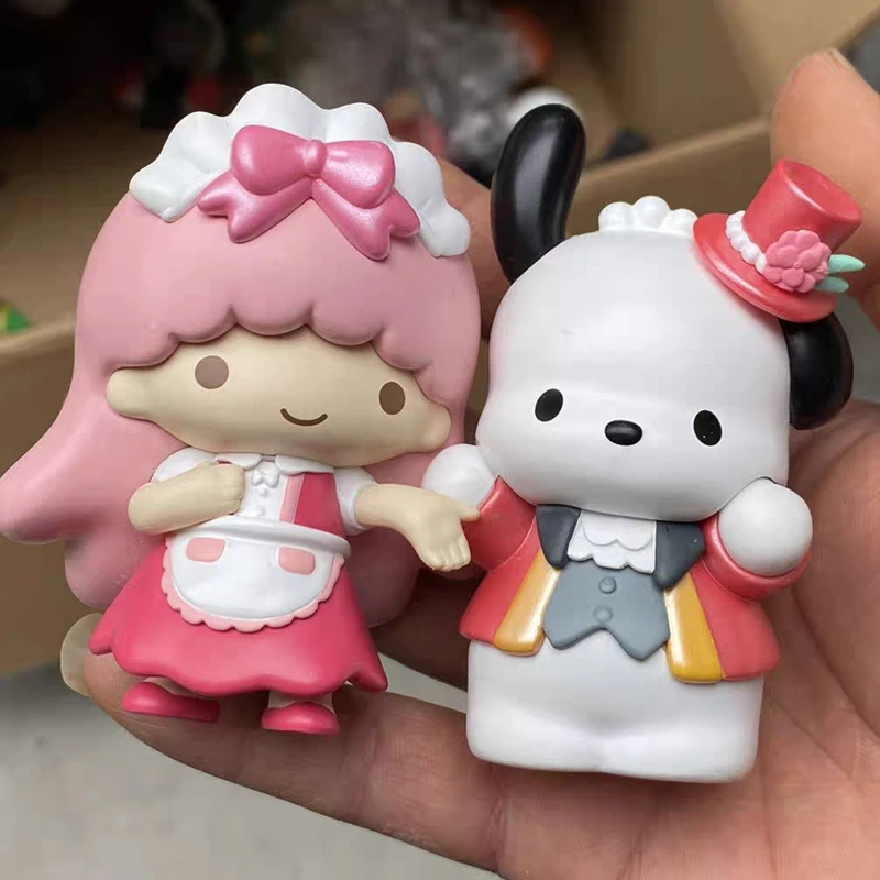 

Miniso Подлинная Sanrio маленькая городская серия глухая коробка редители Cinnamoroll Kuromi почтовые фигурки Модель загадочная коробка коллекционные подарки