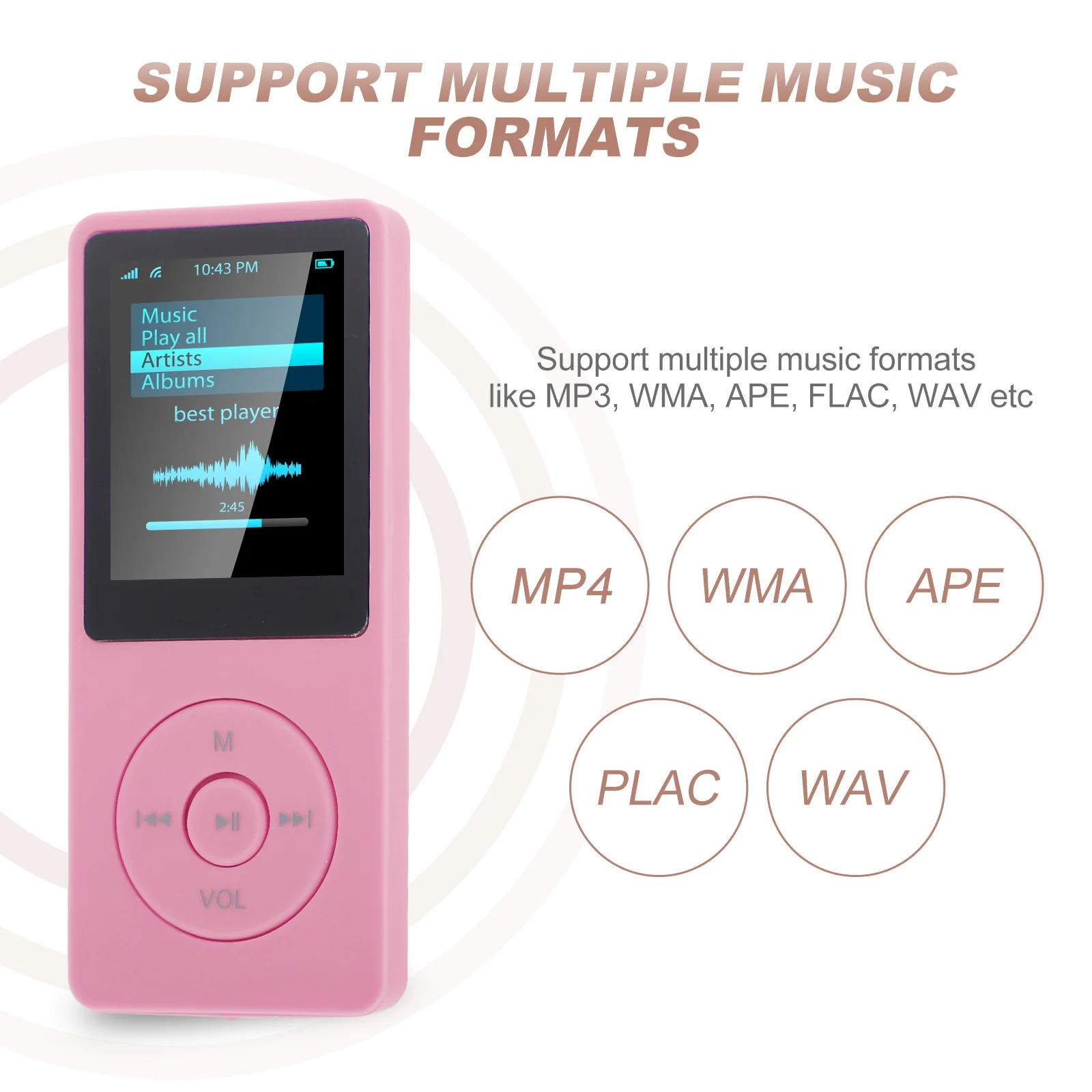 

1 set 1 Set 8Gb Mp3 Music Player Lossless Media Player For Sports Running Travel Hiking Portable