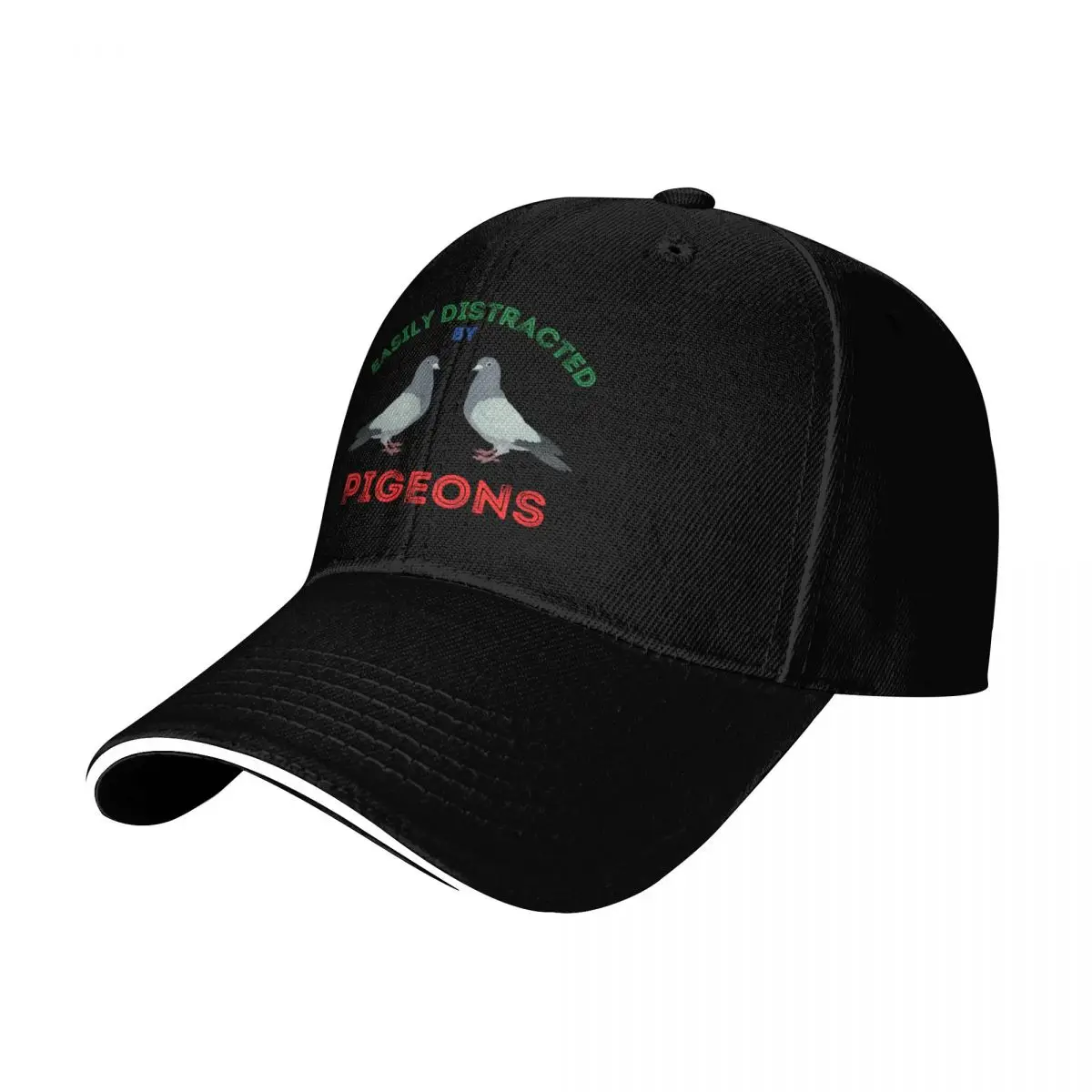 Easily distracted by pigeons - vintage design, for pigeon fanciers/lovers Baseball Cap Men Women Casual Summer Sport Sun Cap