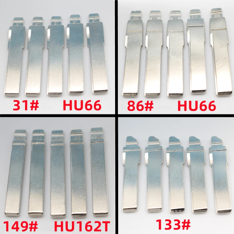 

FLYBETTTER OEM 50 шт. HU66 HU162T металлическая пустая необрезанная лезвие дистанционного ключа для VW для Keydiy KD Xhorse VVDI JMD