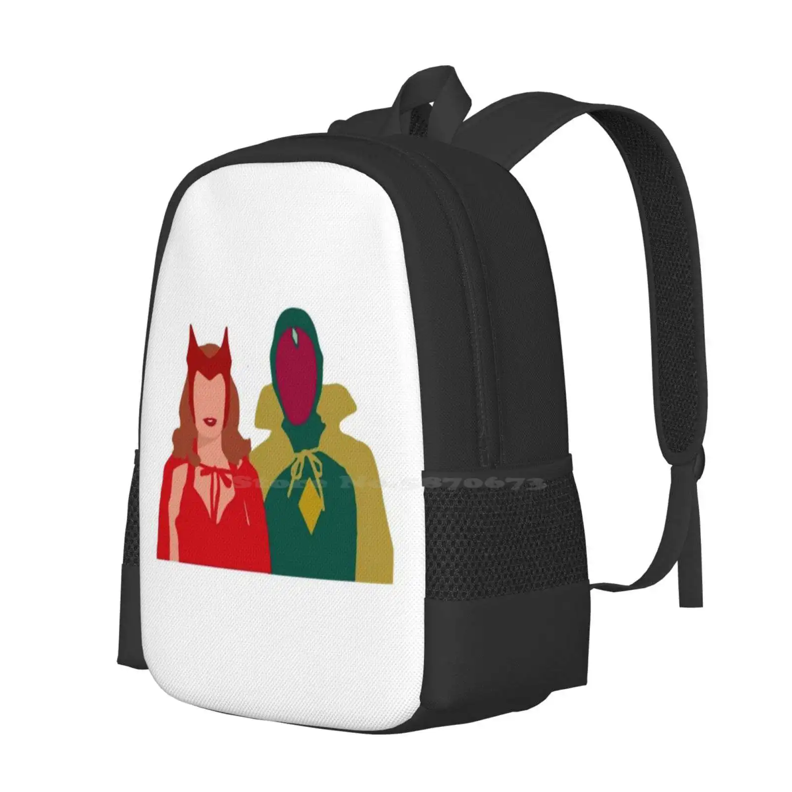 Wanda And Vision Large Capacity School Backpack Laptop Bags Wandavision Scarlett Witch Scarlet Witch Mcu Wanda Wanda And Vision