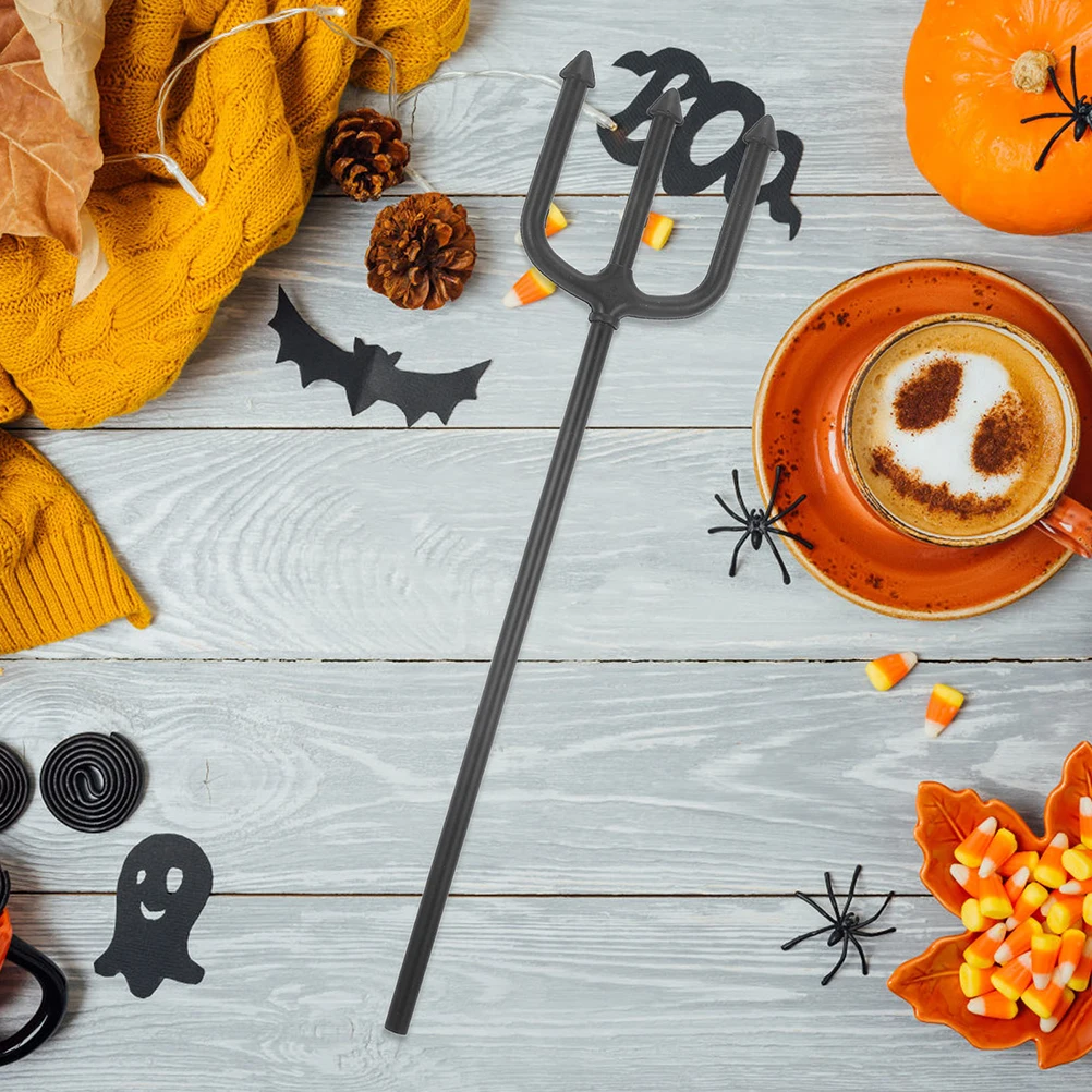 2 pçs passo garfo prop halloween demônio ornamento forte estável diabo garfo para festival masquerade decorativo fontes de festa