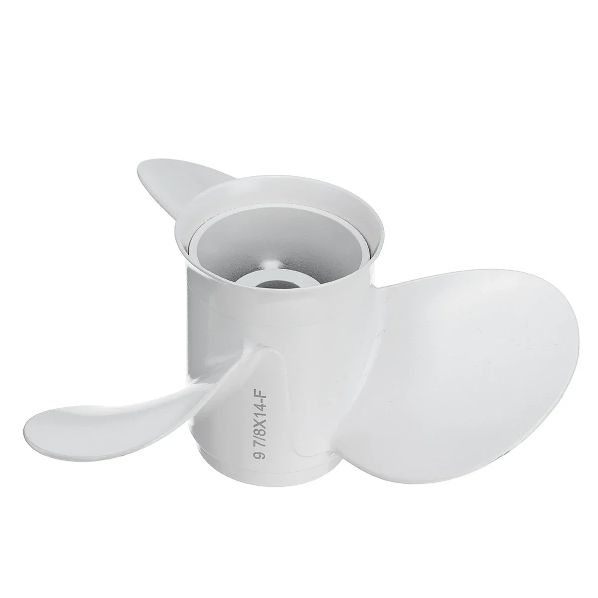 لياماها 20-30HP 664-45952-00-EL 9 7/8x14 الألومنيوم قارب المروحة الخارجية الأبيض 10 سبلاين الأسنان 3 شفرات R دوران