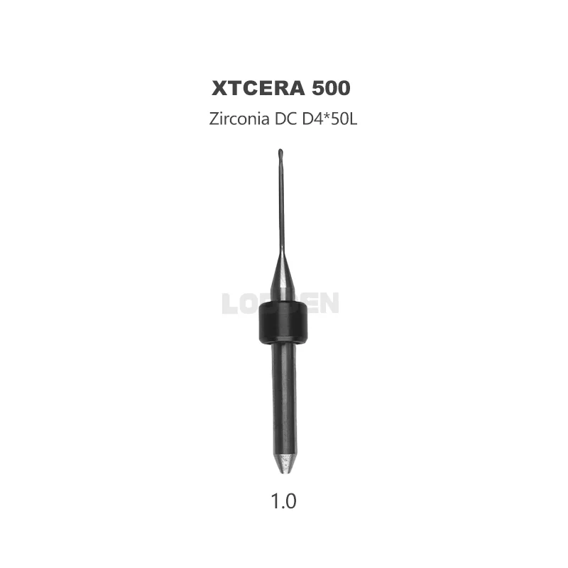 LODDEN Dental Lab Zirconia for Xtcera 500/500PLUS Machines PRECISION TOOL Milling Burs-Cutting Zirconia 50mm D4 DC CAD CAM