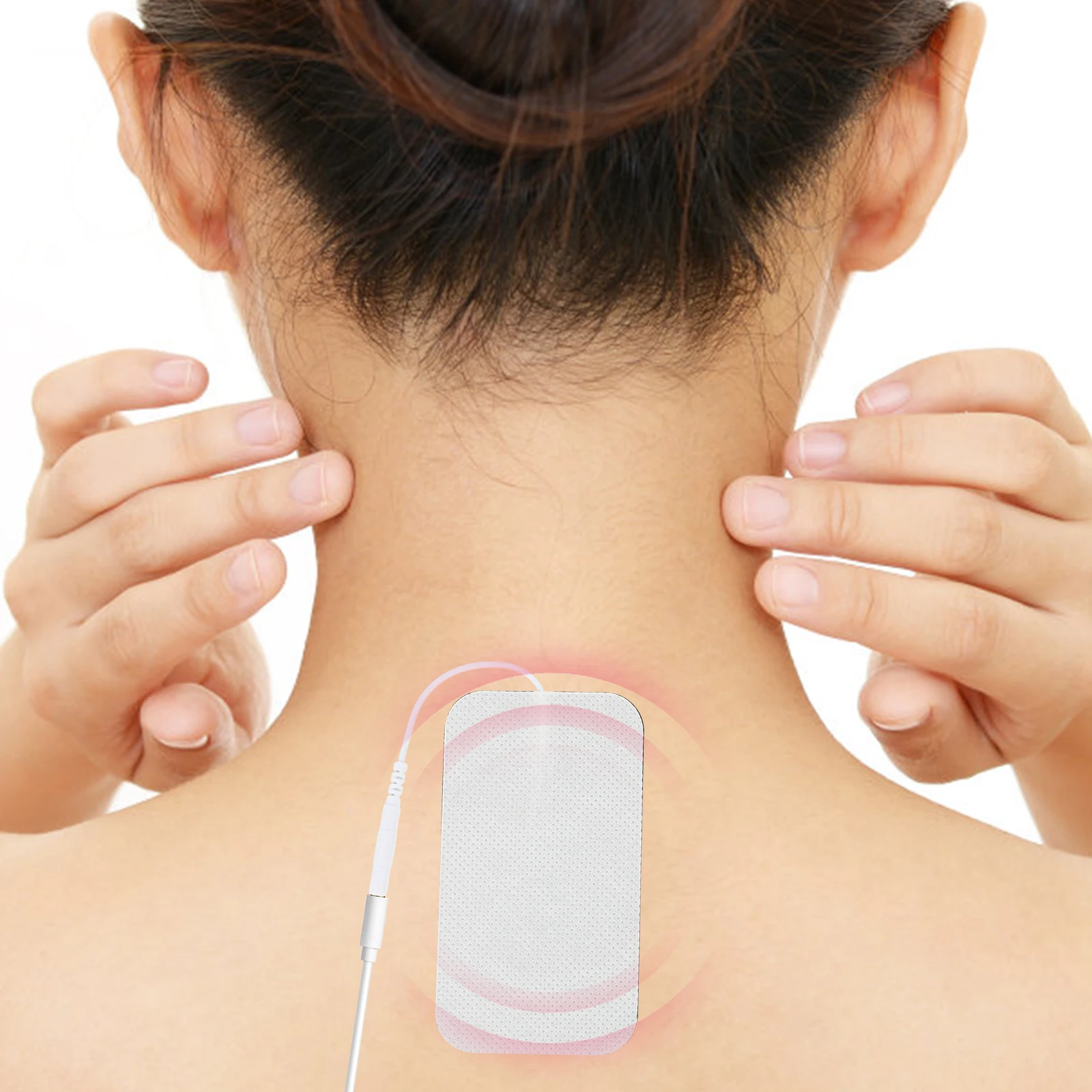 

6Pcs Electrode Pads Breathable Massage Unit Pads for Physiotherapy Unit Replacement Portable Massage Patches