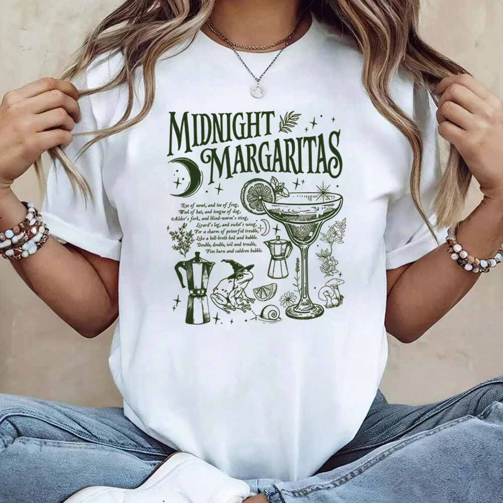 Midnight Margaritas T-Shirt, Salt Rosemary Lavender Love T-Shirt, Witchy Tee, Halloween-Shirts, Retro-Grafik, kurze Ärmel, Tops, T-Shirts – Detail 7