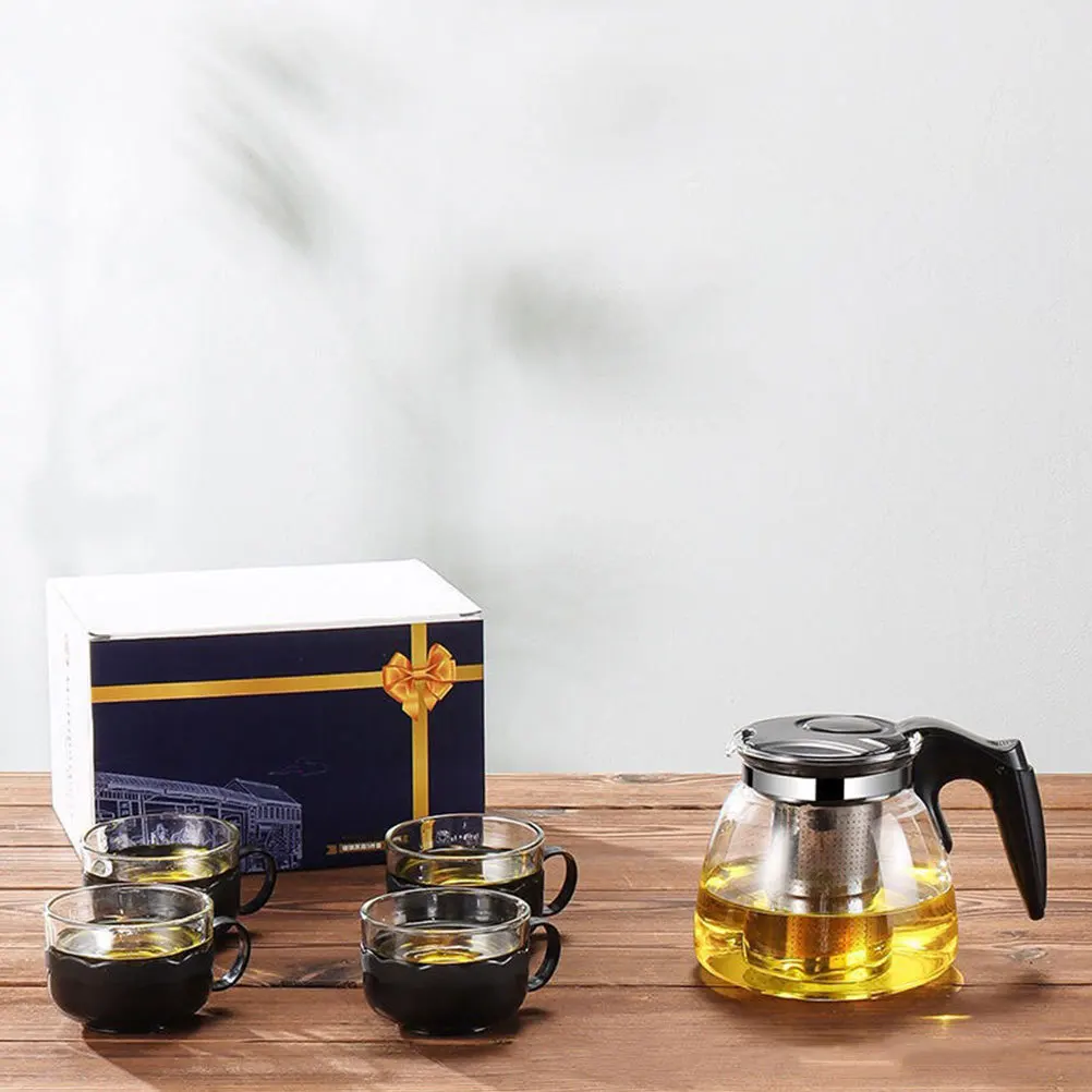 

950Ml Heat-Resistant Teapot Infuser Glass Kettle Transparent Water Jug Fine Workmanship Easy Use Sturdy Trustworthy