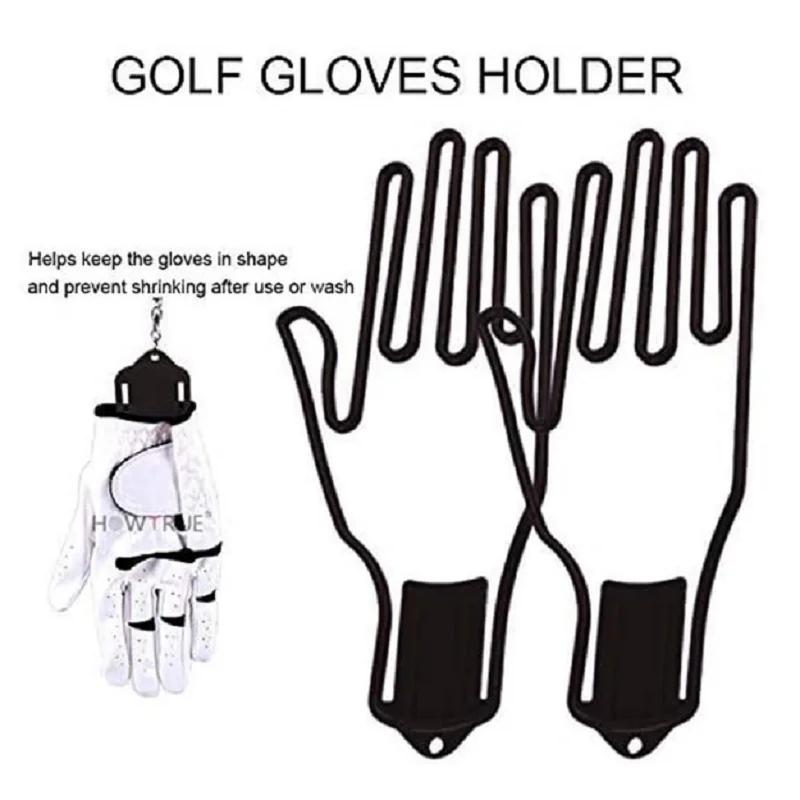 HOW TRUE 1 Pair Golf Gloves Stretcher Durable Plastic Glove Hanger Dryer Holder for All Sports Gloves