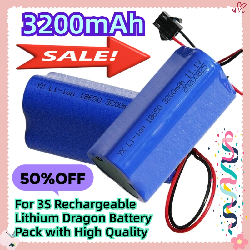 

3200mAh 11.1V For 3S Rechargeable Lithium Dragon Battery Pack with High Quality