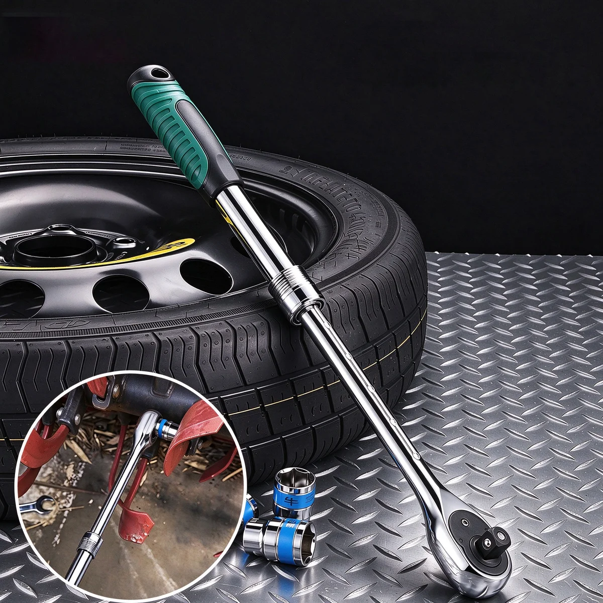 72 Tooth Telescopic Socket Ratchet Wrench 1/2 Inch Drive Quick Release Extendable Handle for Car Motorcycle Bicycle Repair Tool