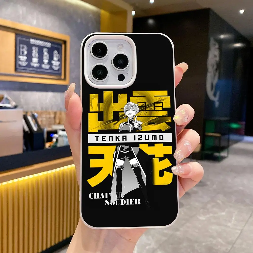 

Mato seihei no slave Tenka Izumo Phone Case for iPhone 17 16 15 14 13 12 11 Air Pro Max Plus Jelly Double layer White Cover