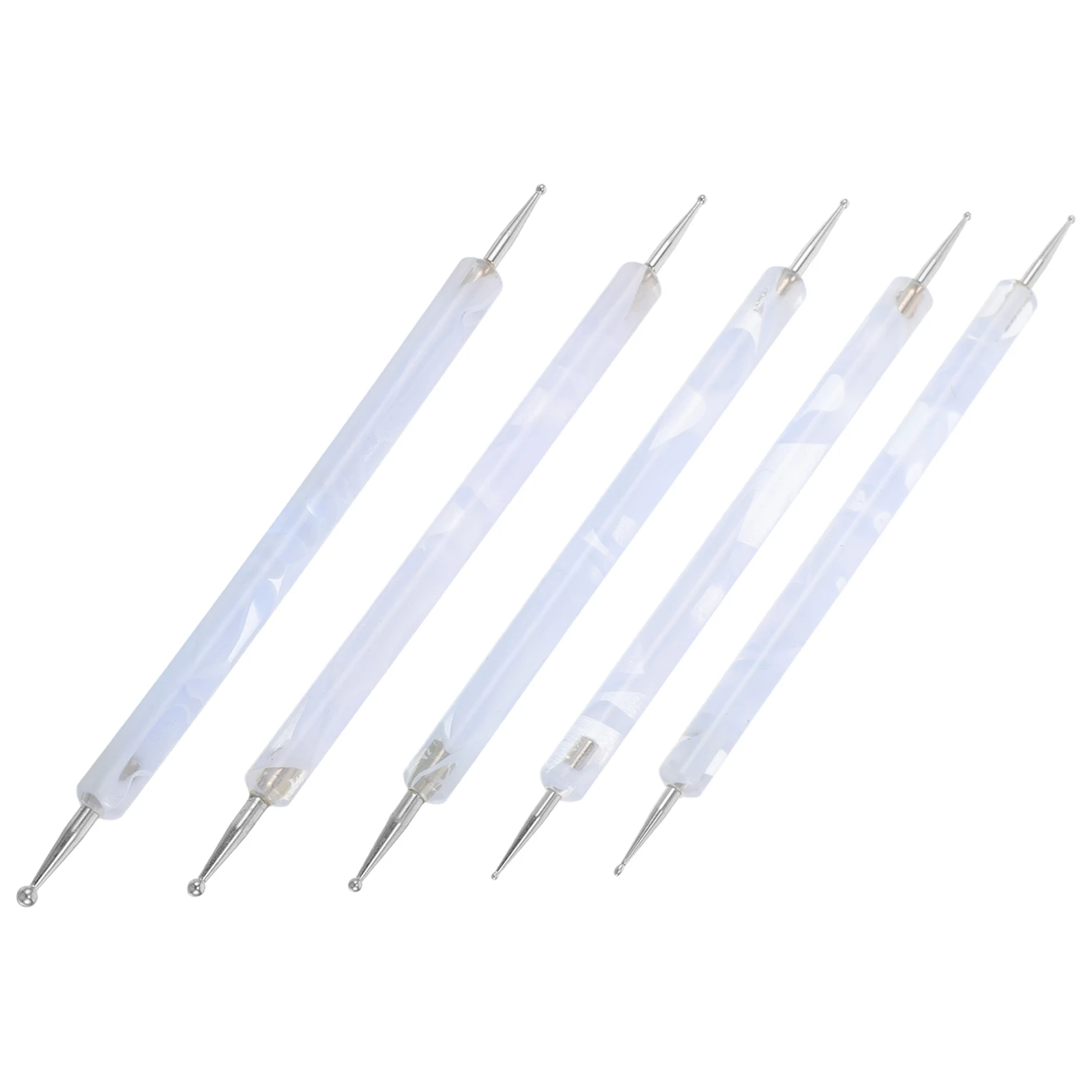 

5Pcs Nail Dotting Tool Set Double Ended Pens for Nail Art Design Comprehensive Manicure Kit with Ergonomic Handles