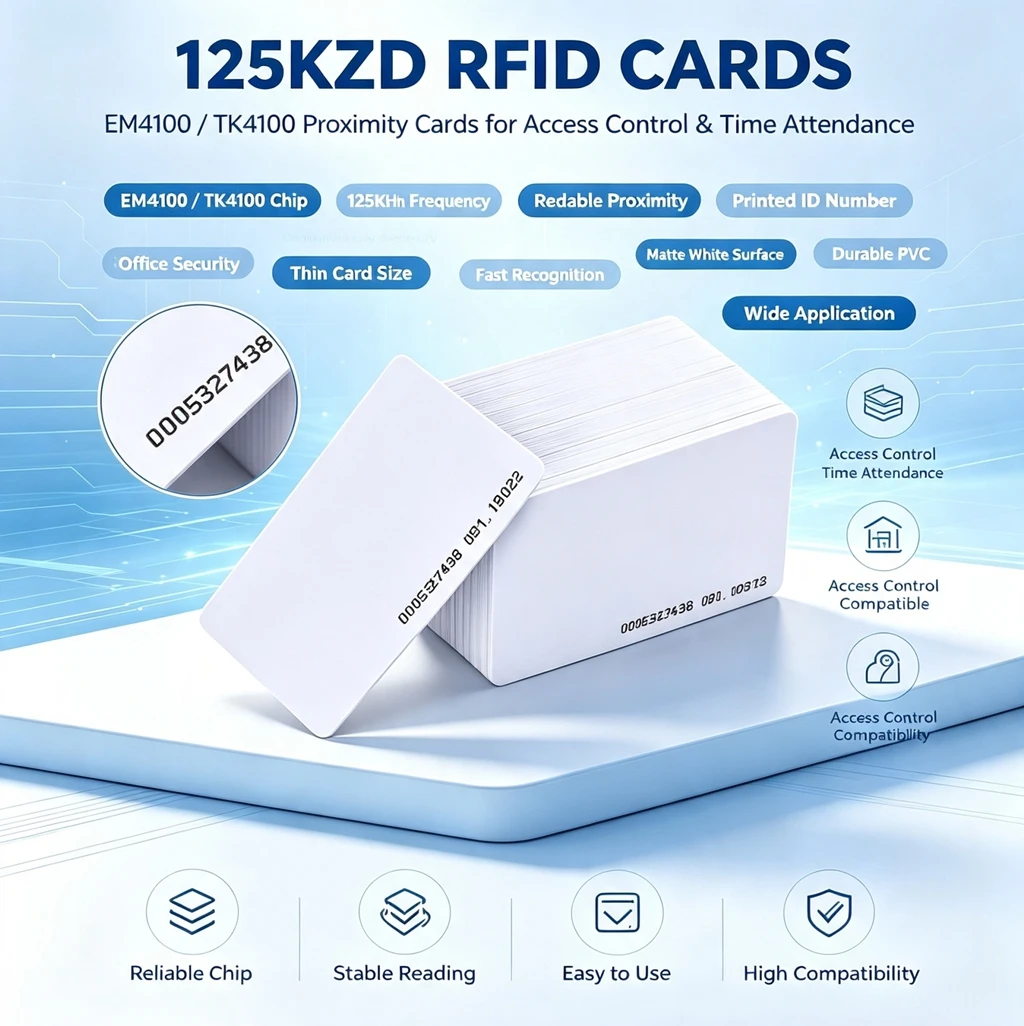 20/50pcs RFID Cards 125KHz EM4100 TK4100 Smart Card Proximity RFID Tag Card for Access control