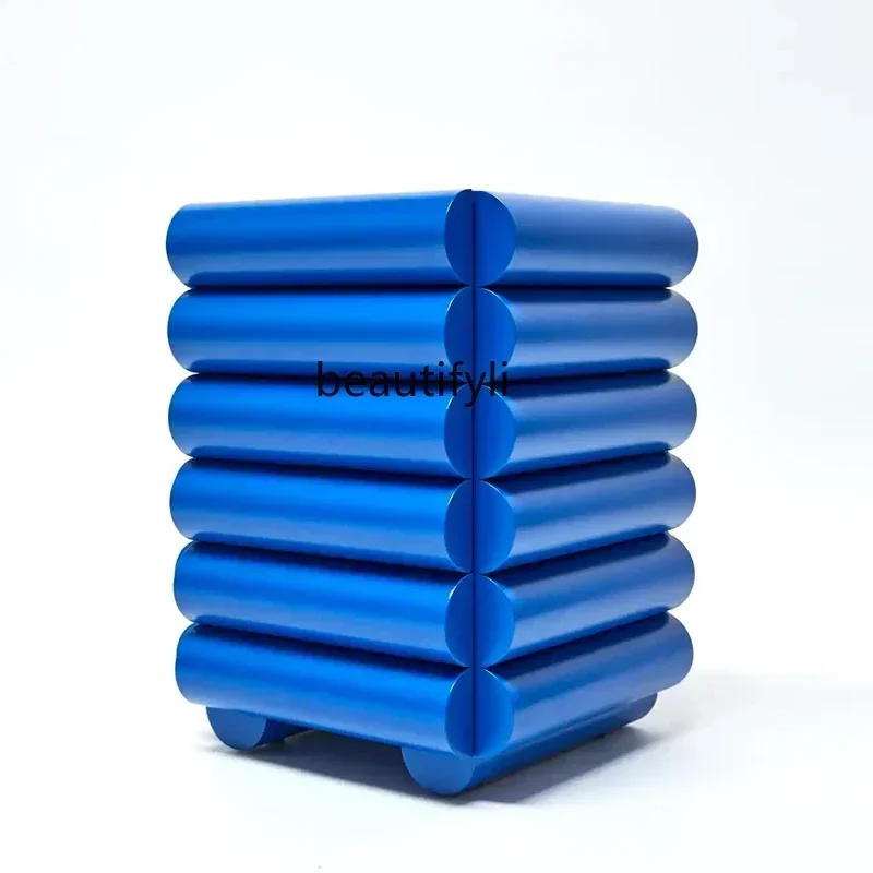 

pg45Creative Modern and Simple Design Hook Ladder Bedroom Bedside Table Living Room Sofa Blue Side Cabinet Complete Set