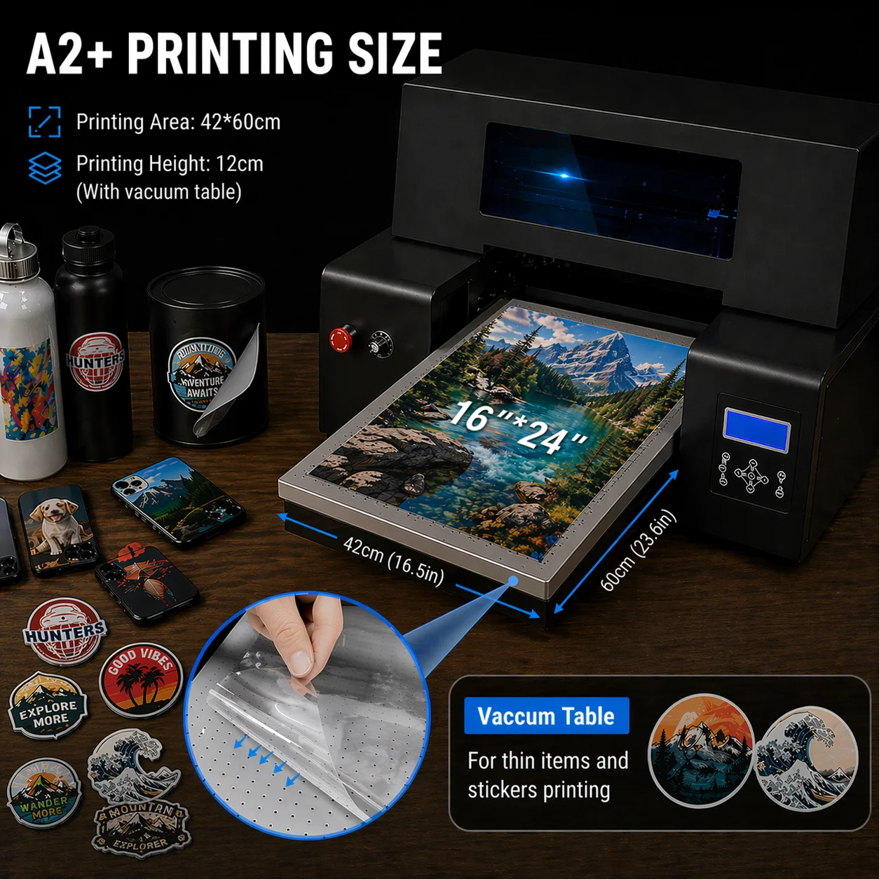 Refinecolor Multi Use Flatbed A2 UV Printer 16