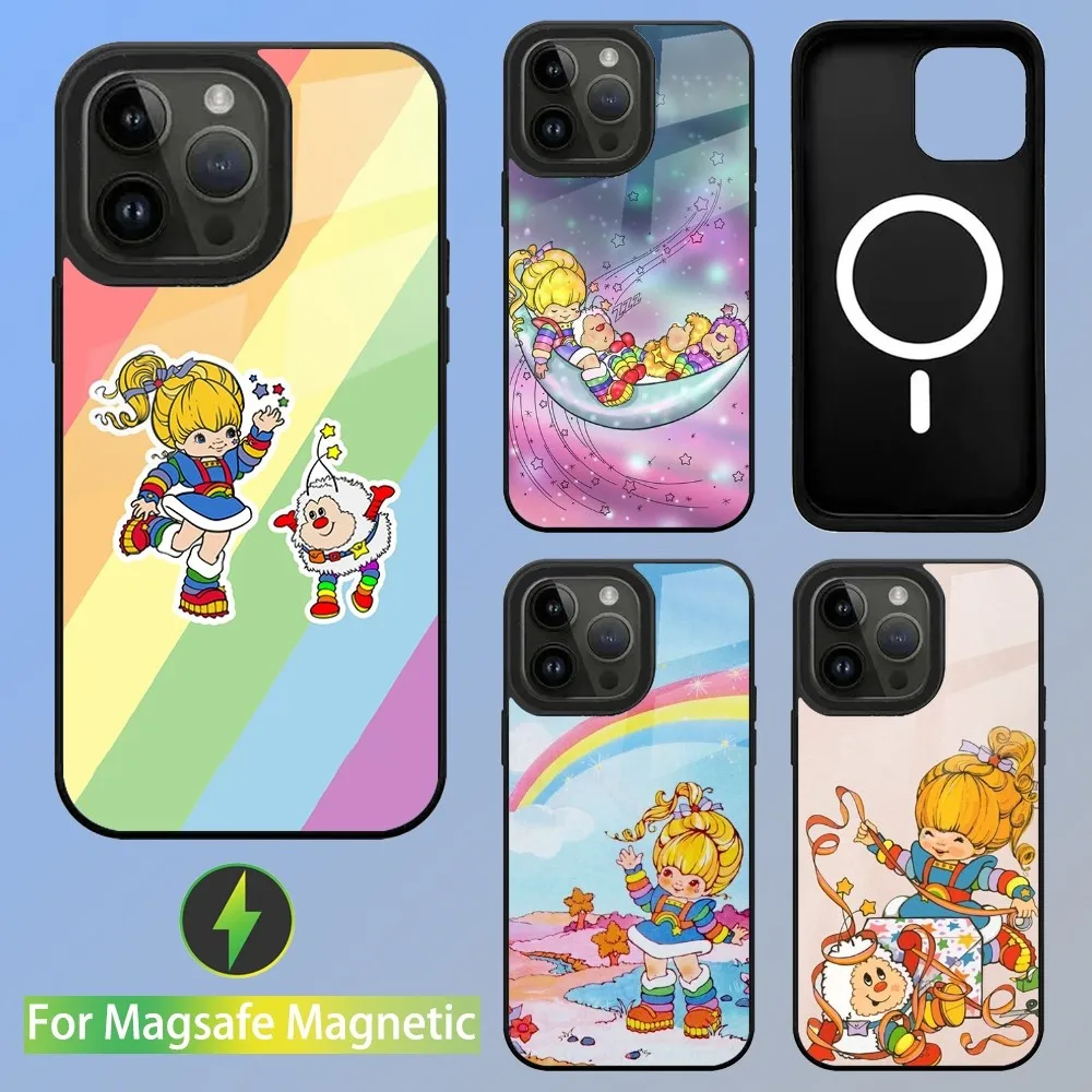 Cartoon R-Rainbow Brite Phone Case For iPhone 16,15,14,13,12,11,Plus,Pro,Max Mini Magsafe Magnetic Wireless Charging