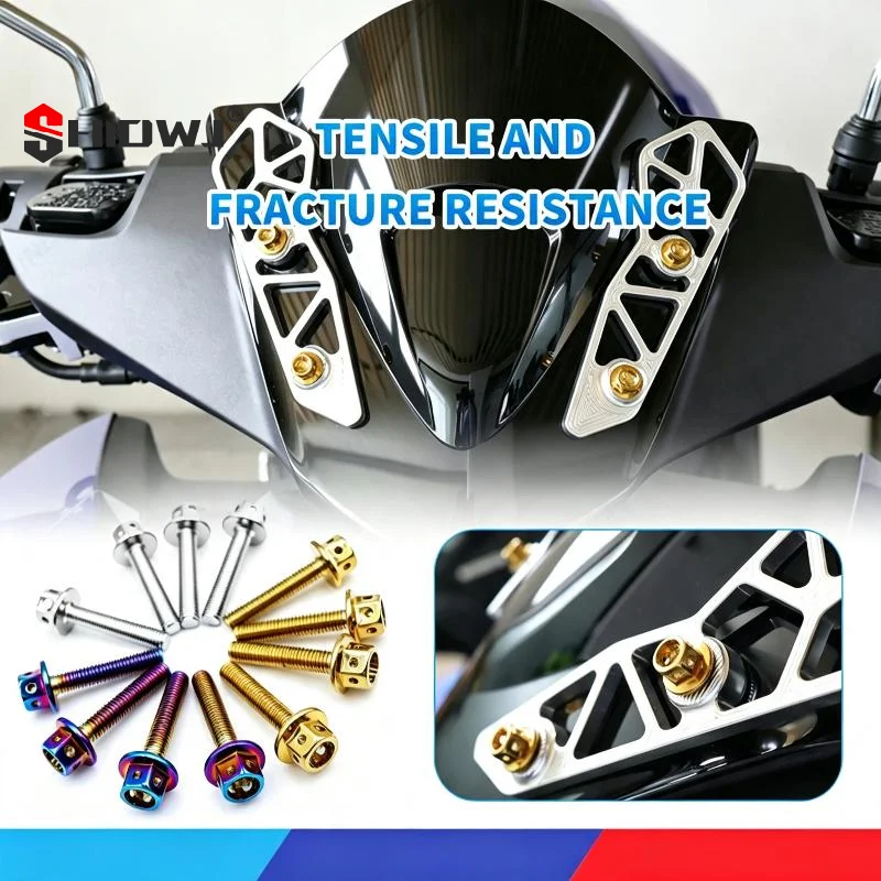 4PCS/SET Full CNC Stainless M5X25mm Visor Bolts For NMAX / PCX / AEROX / ADV Flower Design