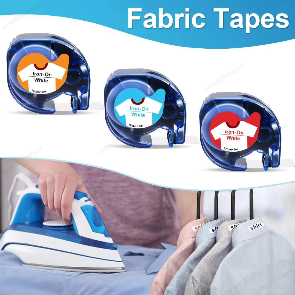 5/10Pcs 18769 Compatible Dymo 12mm LT Tape 18769 18773 18777 Letratag Fabric Iron-on Tape for Dymo LT-100H LT-100T Label Maker