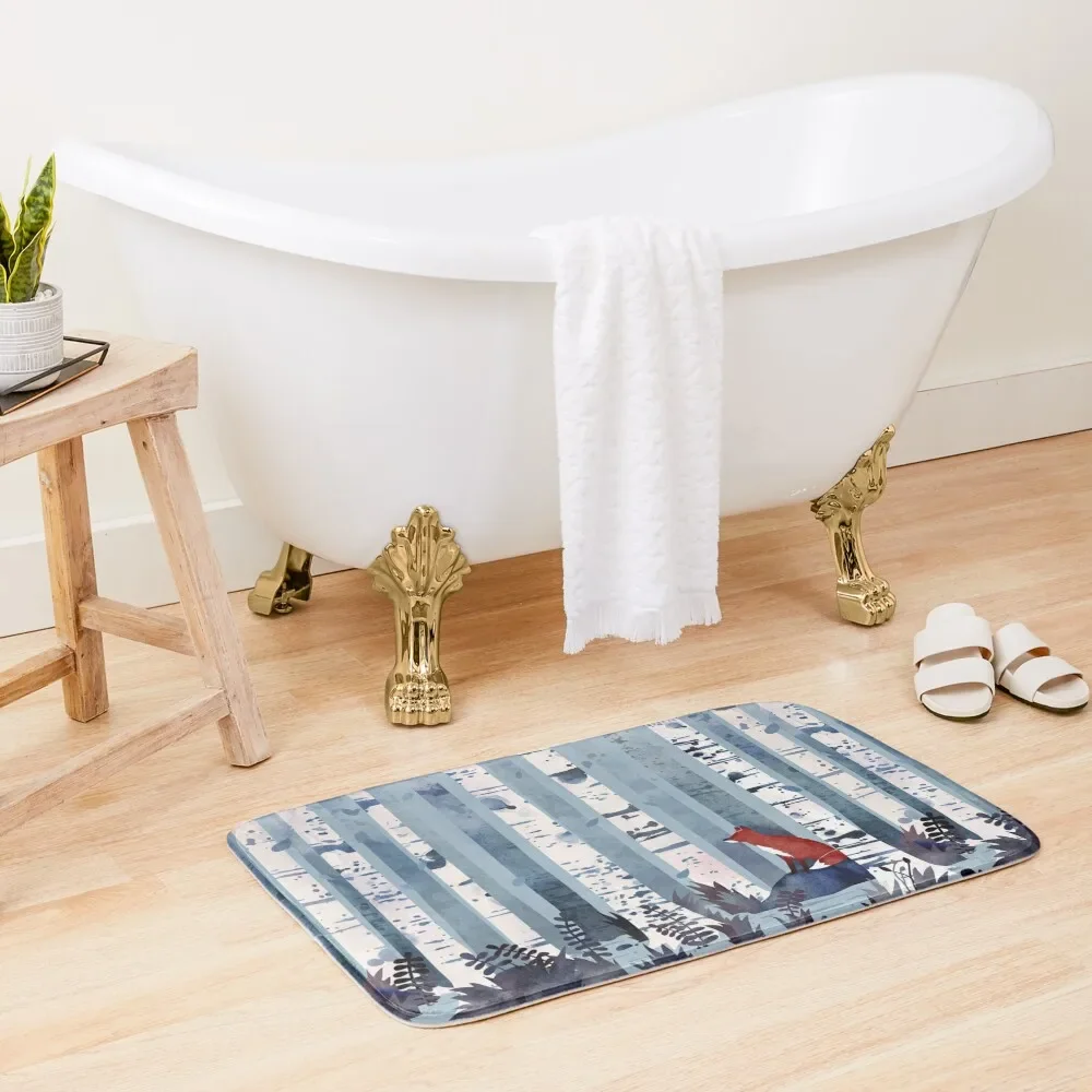 

The Birches (in Blue) Bath Mat Bathroom Items Bath Accessories Mat